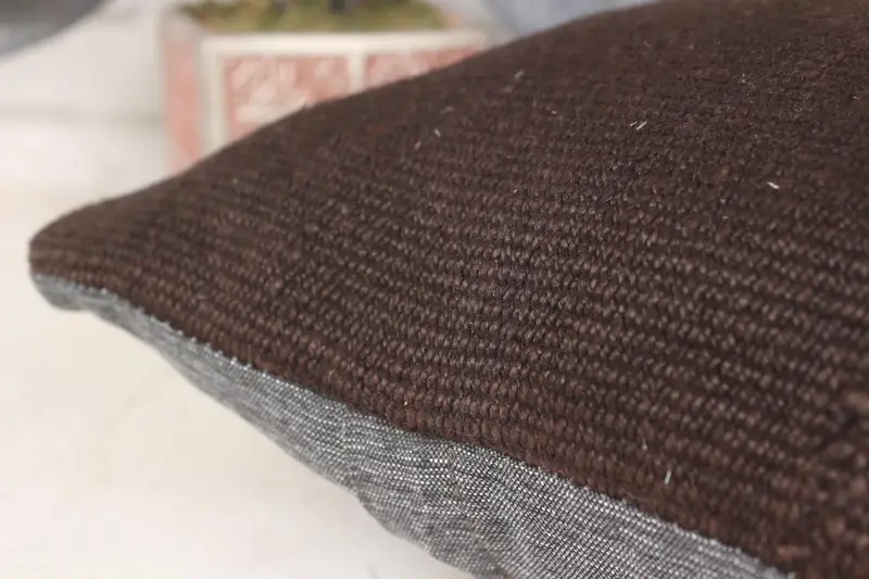 Antique Pillows, Natural Pillow Case, Vintage Pillow, Boho Pillow Sham Cover, 14x14 Brown Cushion Cover, Authentic Cushion Cover, Cushion - 7
