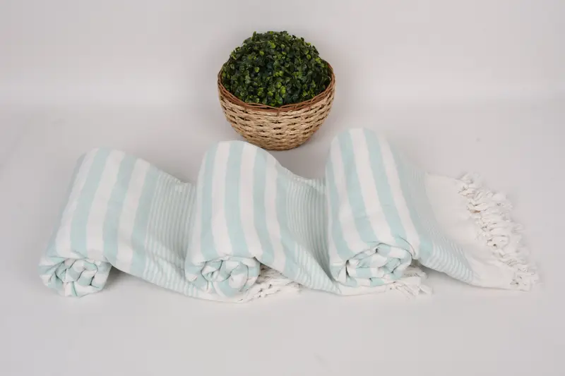 Best Beach Towel, Beach Size Towel, Custom Turkish Towel, Turkish hand towel, Absorbent towel, Valentines Gift, 68x40 Cotton Striped Terry Towel - 8