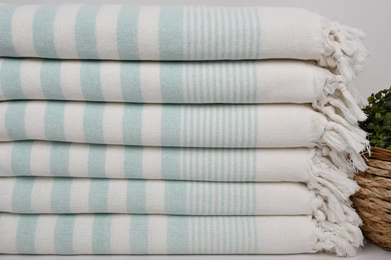 Best Beach Towel, Beach Size Towel, Custom Turkish Towel, Turkish hand towel, Absorbent towel, Valentines Gift, 68x40 Cotton Striped Terry Towel - 2