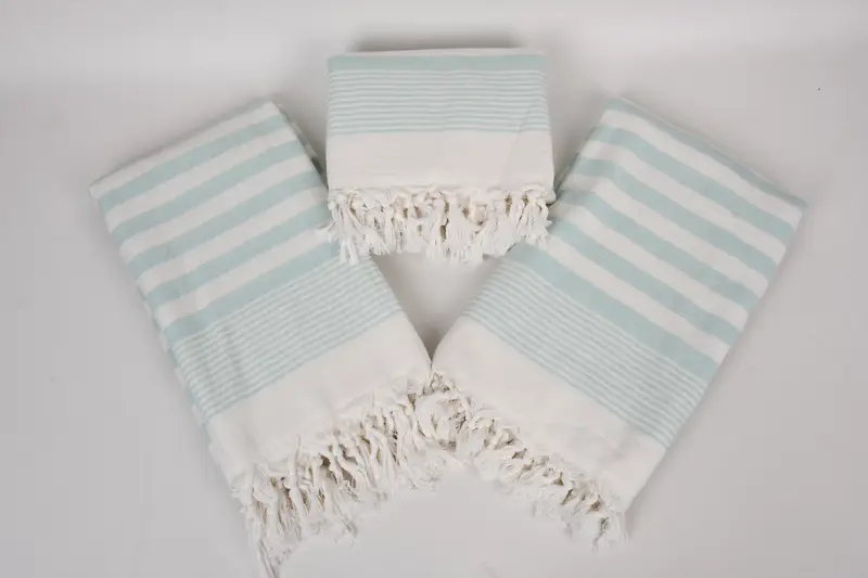 Best Beach Towel, Beach Size Towel, Custom Turkish Towel, Turkish hand towel, Absorbent towel, Valentines Gift, 68x40 Cotton Striped Terry Towel - 6