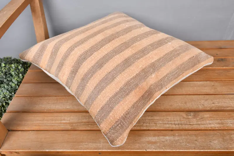 Turkish Pillow, Christmas Pillow Sham, Cushion Case, Oriental Pillow Case, 16x16 Beige Pillow Cover, Pastel Cushion, Antique Pillows, Boho Pillow - 2