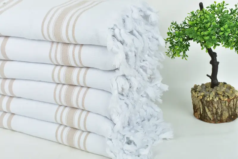 Personalized Towel, Eco-Friendly Turkish Towel, Engagement Gift, 70x36 Cotton Striped Terry Towel, Beach Towel Bulk, Personalized Wedding Gift - 3