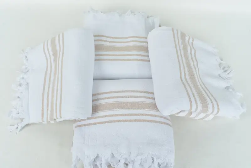 Personalized Towel, Eco-Friendly Turkish Towel, Engagement Gift, 70x36 Cotton Striped Terry Towel, Beach Towel Bulk, Personalized Wedding Gift - 6
