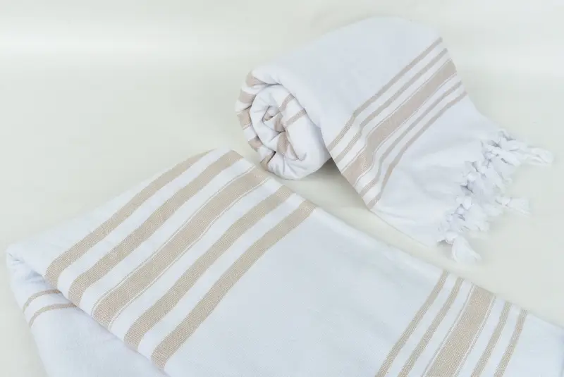 Personalized Towel, Eco-Friendly Turkish Towel, Engagement Gift, 70x36 Cotton Striped Terry Towel, Beach Towel Bulk, Personalized Wedding Gift - 7