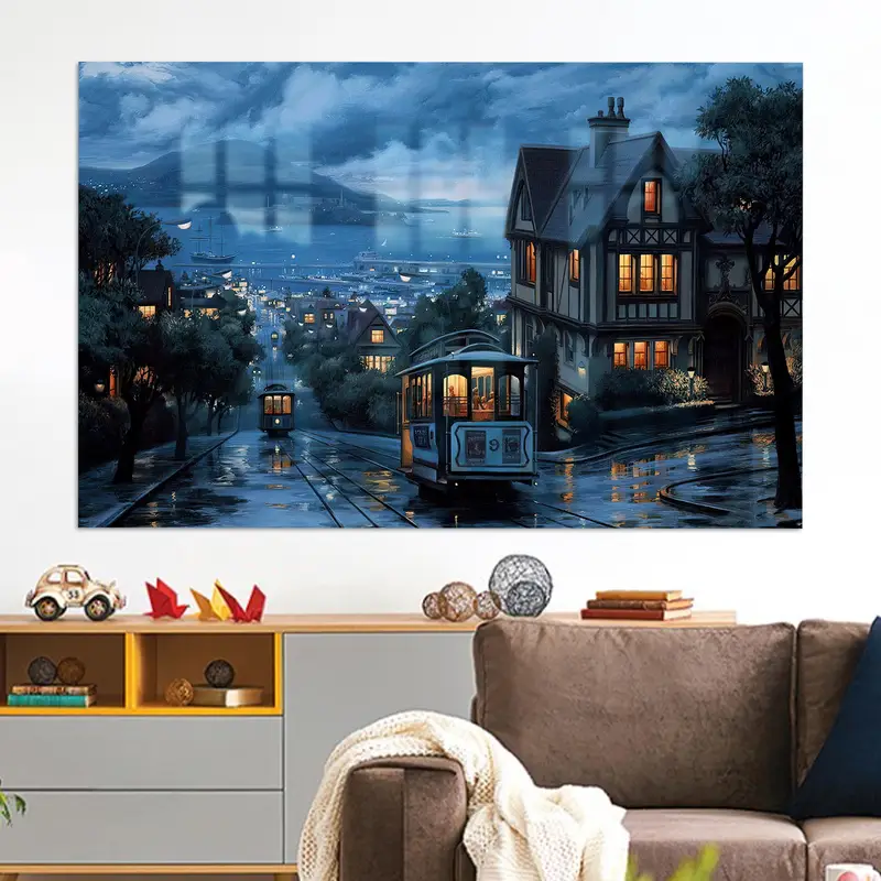 Zarif Baskılı Cam: Modern Evler için İstanbul Şehir Manzarası Tasarımı