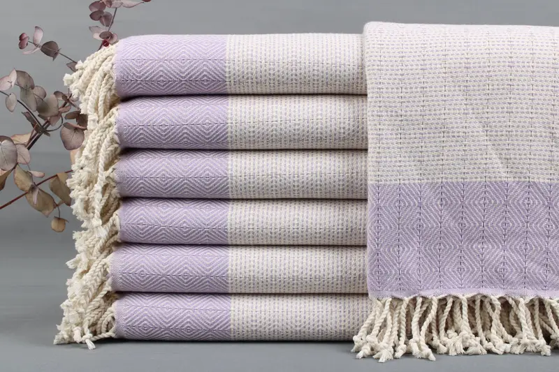 Organic Turkish Towel, Diamond Peshtemal, 40x71 Inches