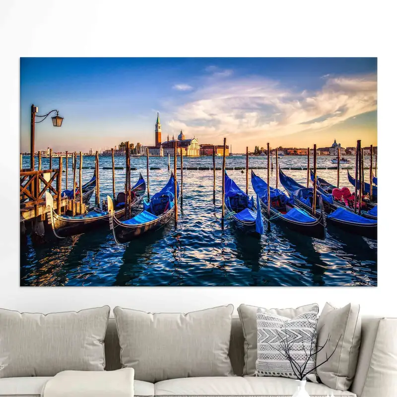 Venice Grand Canal Gondola Canvas Print - Elegant Italy Landscape