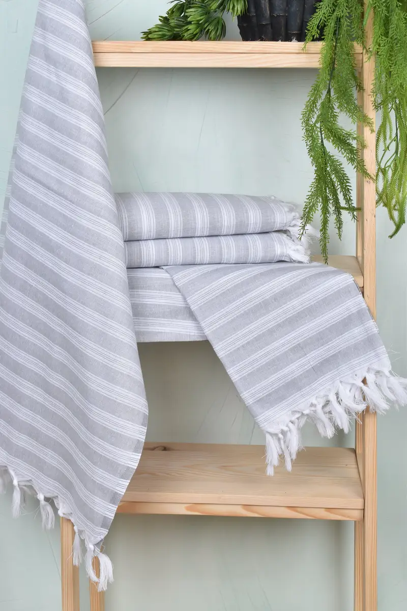 70x40 Cotton Striped Towel, Custom Wedding Gift, Bridal Gifts, Turkish Towel USA, Thin and lightweight Turkish peshtemal, Personalized Beach Towel - 6