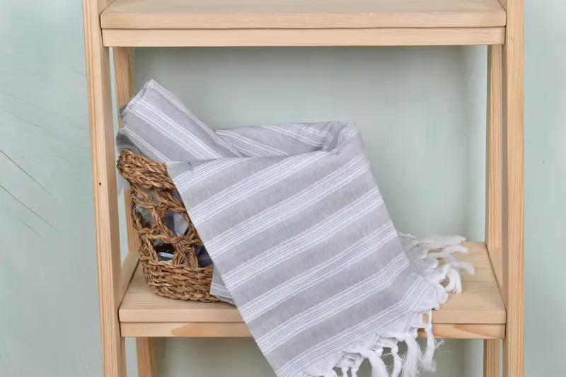 70x40 Cotton Striped Towel, Custom Wedding Gift, Bridal Gifts, Turkish Towel USA, Thin and lightweight Turkish peshtemal, Personalized Beach Towel - 4
