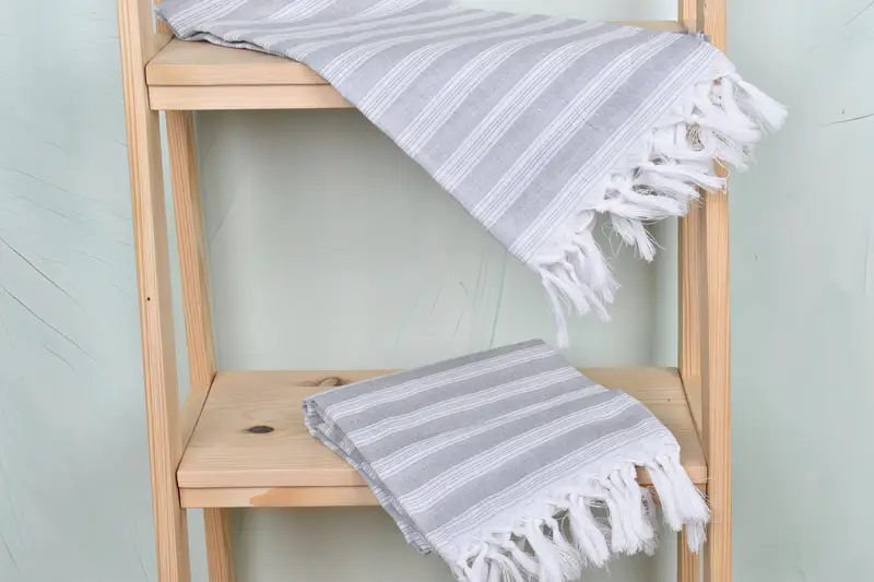 70x40 Cotton Striped Towel, Custom Wedding Gift, Bridal Gifts, Turkish Towel USA, Thin and lightweight Turkish peshtemal, Personalized Beach Towel - 5