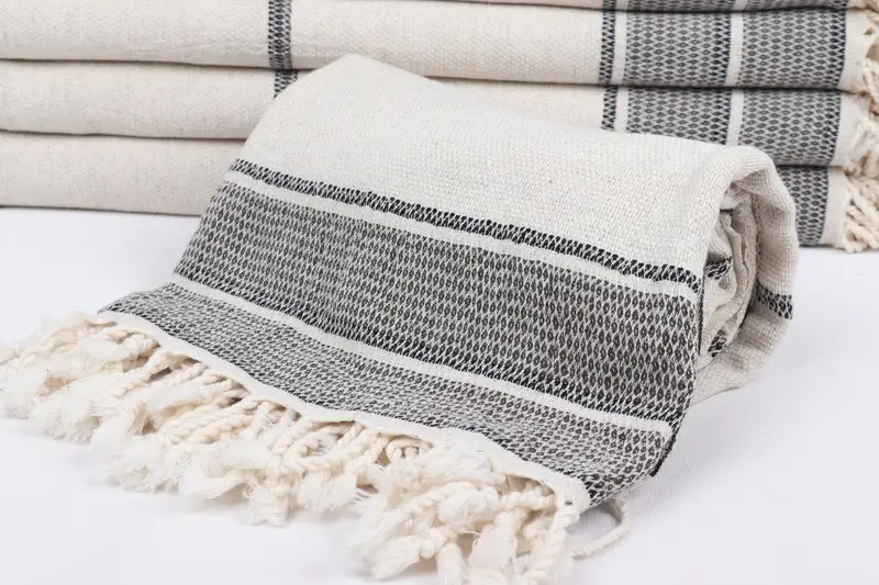 Bridesmaid Gift Towel, Beach Towel Bulk, Monogram Turkish Towel, Personalized Turkish Beach Towel, 70x36 Linen Striped Towel, Gift For Coworker - 4
