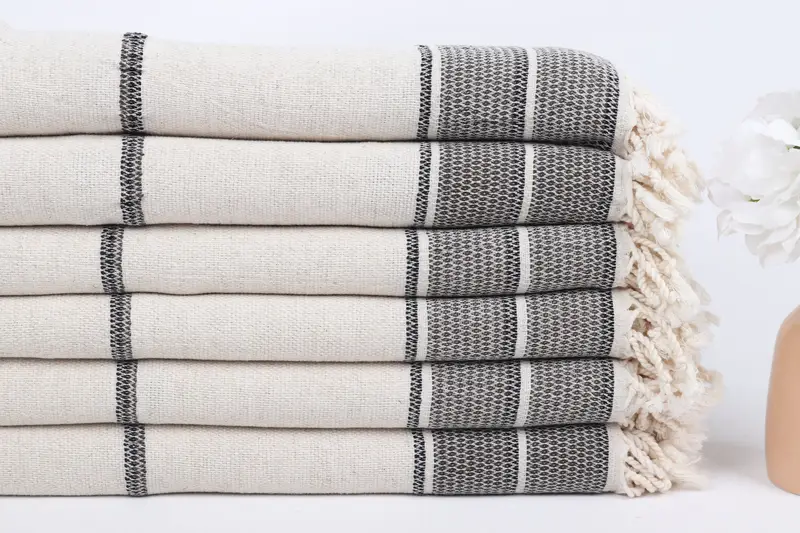 Bridesmaid Gift Towel, Beach Towel Bulk, Monogram Turkish Towel, Personalized Turkish Beach Towel, 70x36 Linen Striped Towel, Gift For Coworker - 3