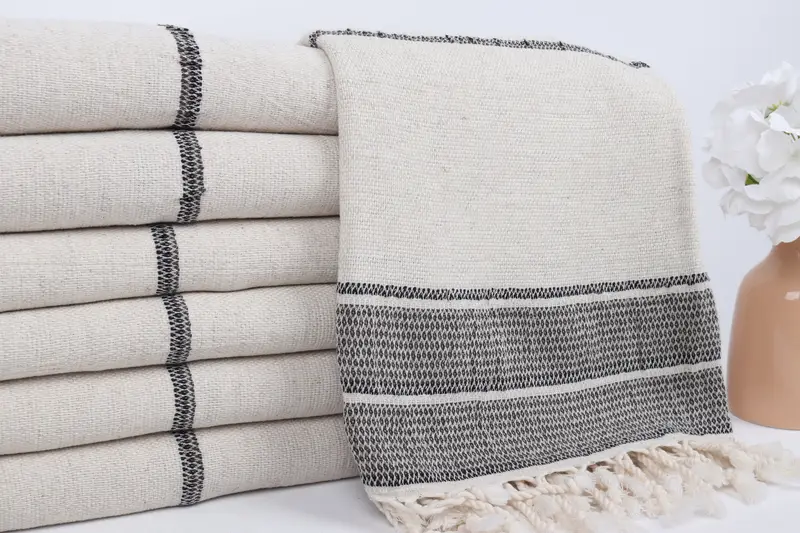 Bridesmaid Gift Towel, Beach Towel Bulk, Monogram Turkish Towel, Personalized Turkish Beach Towel, 70x36 Linen Striped Towel, Gift For Coworker - 2