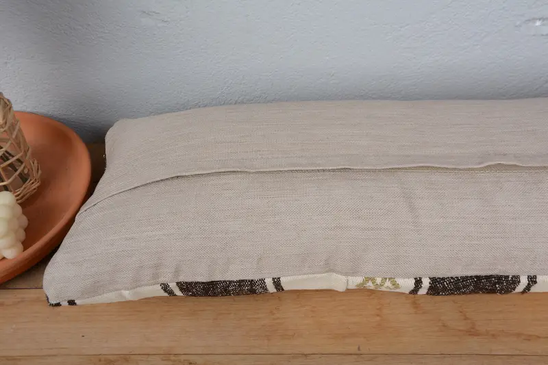 12x36 White Cushion Case, Bright Pillow, Kilim Pillow, Boho Pillow, Turkish Corner Cushion Case, Pillow Case, Ethnical Kilim Rug Pillow - 6