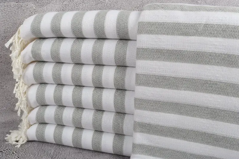 Personalized Gift, 70x36 Cotton Striped Towel, Turkish towel, Beach towel, Engagement Gift, Beach Size Towel, Turkish bath towel for spa, Yoga Towel - 1