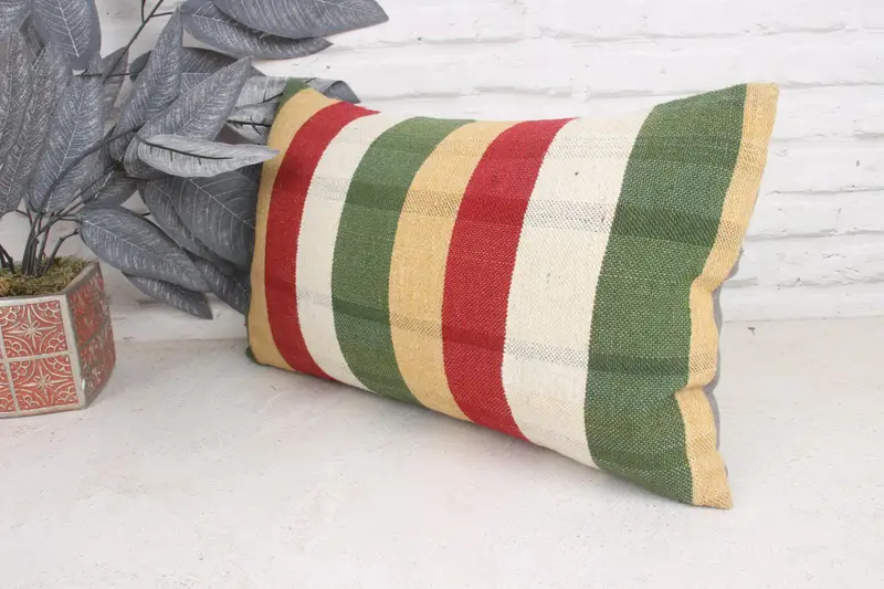 12x20 Red Cushion, Vintage Pillow, Bolster Throw Cushion Cover, Throw Kilim Pillow, Turkish Bench Pillow Cover, Pillow Case, Pillow for Couch - 4