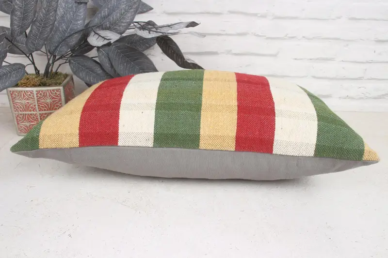 12x20 Red Cushion, Vintage Pillow, Bolster Throw Cushion Cover, Throw Kilim Pillow, Turkish Bench Pillow Cover, Pillow Case, Pillow for Couch - 5