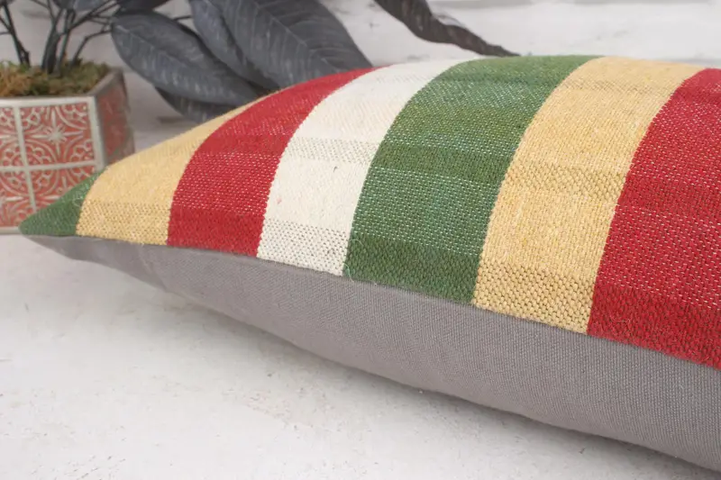 12x20 Red Cushion, Vintage Pillow, Bolster Throw Cushion Cover, Throw Kilim Pillow, Turkish Bench Pillow Cover, Pillow Case, Pillow for Couch - 7
