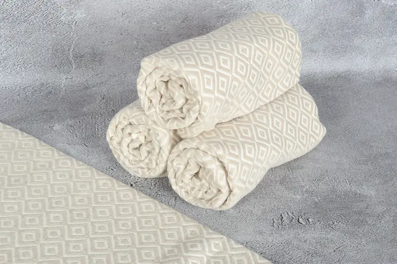 Gift Towel, Bachelorette Gifts, Kids Beach Towel, Absorbent Turkish towel, 70x40 Cotton Diamond Towel, Handmade Gift, Beach Theme Wedding Gift - 8
