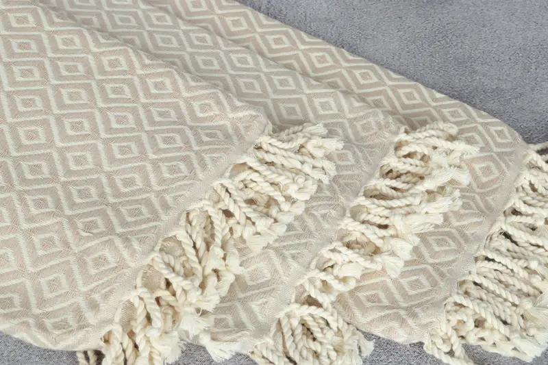Gift Towel, Bachelorette Gifts, Kids Beach Towel, Absorbent Turkish towel, 70x40 Cotton Diamond Towel, Handmade Gift, Beach Theme Wedding Gift - 5