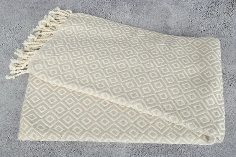 Gift Towel, Bachelorette Gifts, Kids Beach Towel, Absorbent Turkish towel, 70x40 Cotton Diamond Towel, Handmade Gift, Beach Theme Wedding Gift - 6