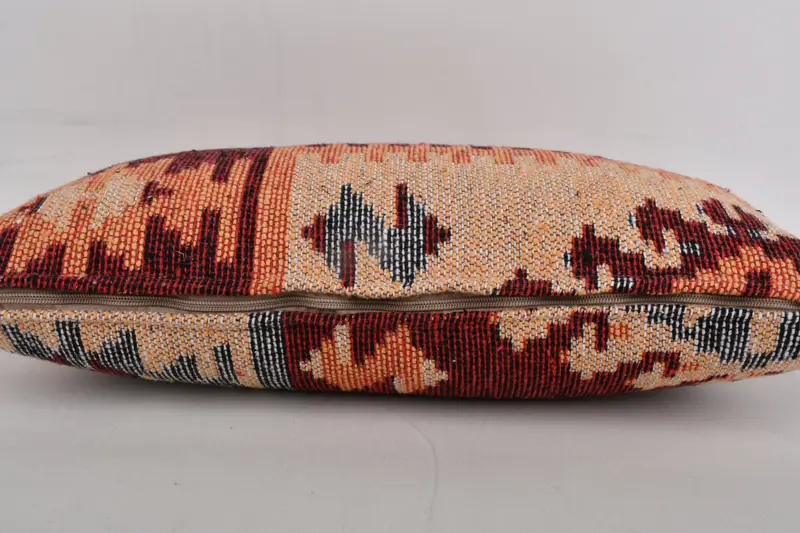 Home Decor Pillow, Gift Pillow, Armchair Pillow Cover, Boho Pillow, Wool Kilim Pillow Cushion, 10x20 Red Pillow Sham, Pillow Sham - 5