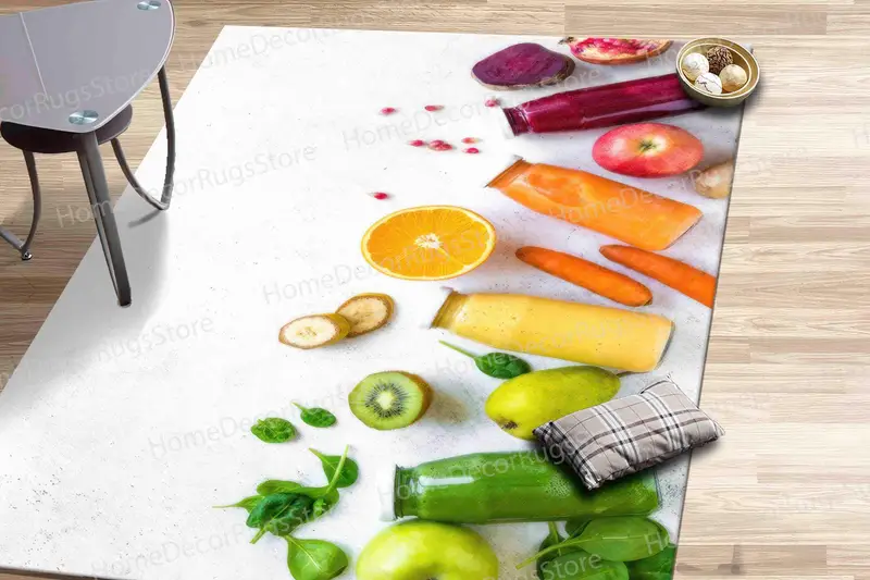Alfombra estampada Fruity Summer Vibes - Decoración de cocina colorida