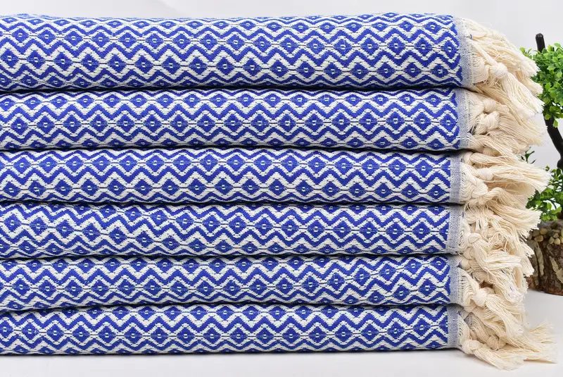 Organic towel, 70x40 Cotton Diamond Towel, Best Wedding Gift, Scarf Towel, Quick-dry peshtemal, Wedding Gift, Valentines Day Gift, Yoga Towel - 3