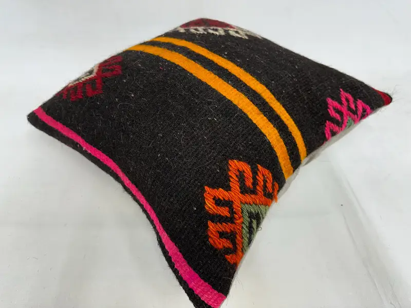 20x20 Brown Pillow Sham, Handmade Kilim Cushion, Pillow for Sofa, Accent Pillow Cover, Interior Designer Pillow, Pillow Cover, Tribal Pillow Cover - 6
