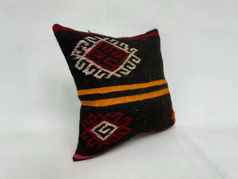 20x20 Brown Pillow Sham, Handmade Kilim Cushion, Pillow for Sofa, Accent Pillow Cover, Interior Designer Pillow, Pillow Cover, Tribal Pillow Cover - 3