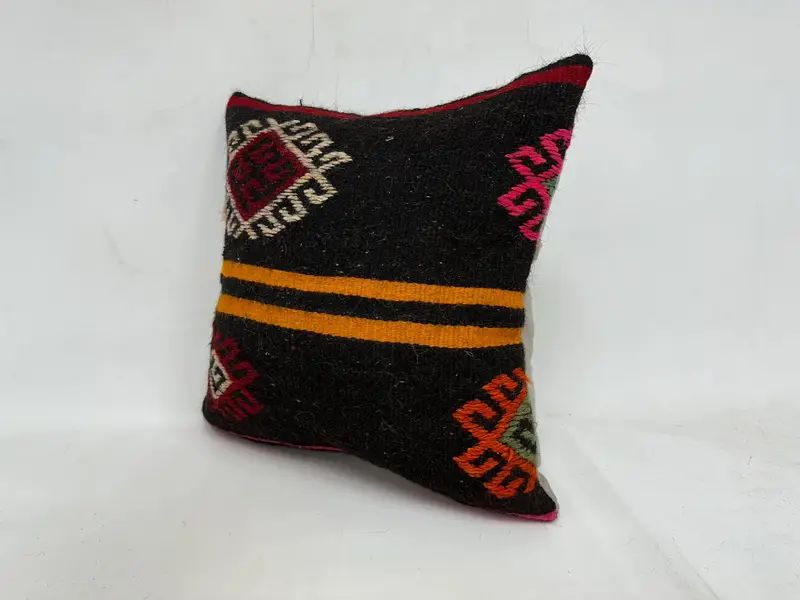 20x20 Brown Pillow Sham, Handmade Kilim Cushion, Pillow for Sofa, Accent Pillow Cover, Interior Designer Pillow, Pillow Cover, Tribal Pillow Cover - 4