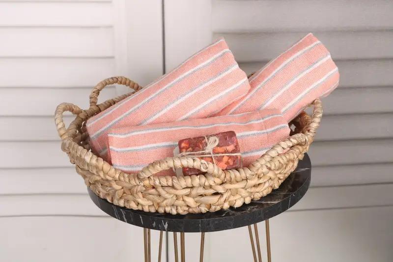 Bridal Shower Gift, Monogram Hand Towel, Small Bath Towels, Custom Hand Towel, Personalize Gift, 36x18 Cotton Striped Terry Towel, Xmas Gifts - 4