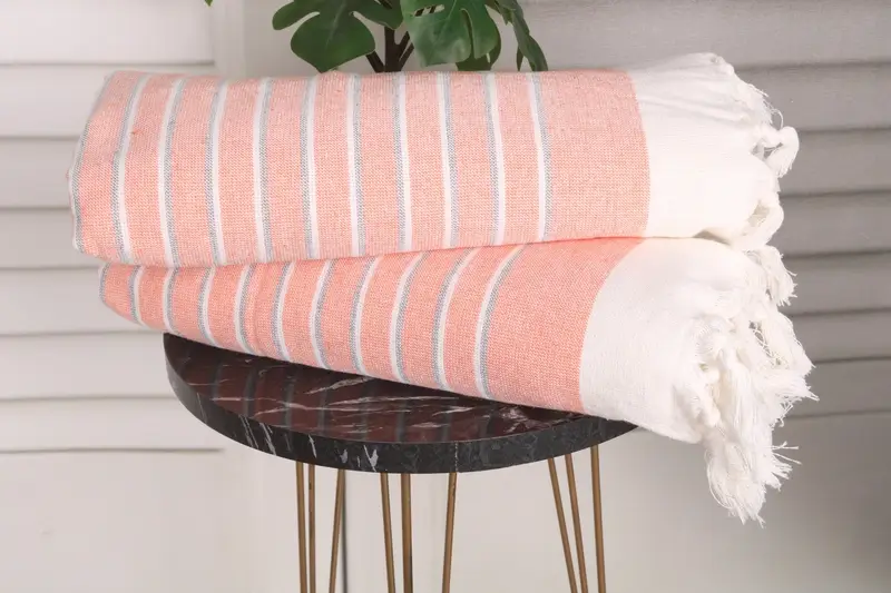 Bridal Shower Gift, Monogram Hand Towel, Small Bath Towels, Custom Hand Towel, Personalize Gift, 36x18 Cotton Striped Terry Towel, Xmas Gifts - 3