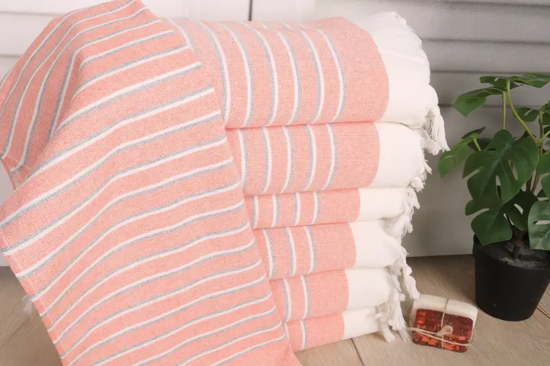 Bridal Shower Gift, Monogram Hand Towel, Small Bath Towels, Custom Hand Towel, Personalize Gift, 36x18 Cotton Striped Terry Towel, Xmas Gifts - 1