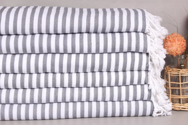 Decorative Blanket, Beach Bachelorette Party Decorations, Woven Blanket, Wedding Favors, 104x76 Cotton Striped Towel, Gift For Boyfriend - 2