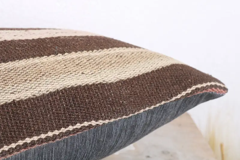 Boho Throw Cushion, Pillow Case, Kilim Pillow Cover, Antique Pillows, Decorative Throw Pillow Cover, 12x20 Beige Pillow Sham, Gift Pillow - 6