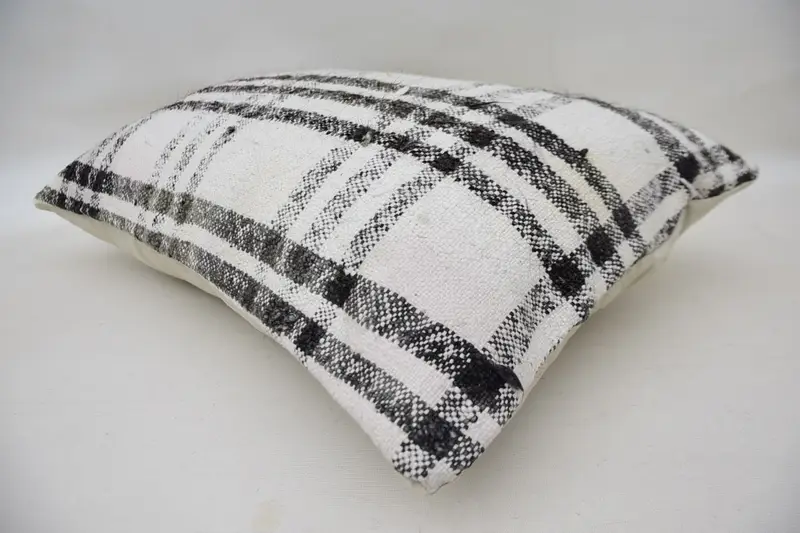 16x24 White Cushion Cover, Kilim Pillow Cover, Turkish Corner Pillow, Gift Pillow, Cozy Throw Cushion, Boho Pillow, Pillow Sham - 6