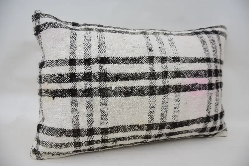 16x24 White Cushion Cover, Kilim Pillow Cover, Turkish Corner Pillow, Gift Pillow, Cozy Throw Cushion, Boho Pillow, Pillow Sham - 2