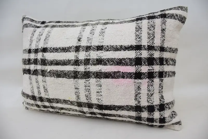 16x24 White Cushion Cover, Kilim Pillow Cover, Turkish Corner Pillow, Gift Pillow, Cozy Throw Cushion, Boho Pillow, Pillow Sham - 3