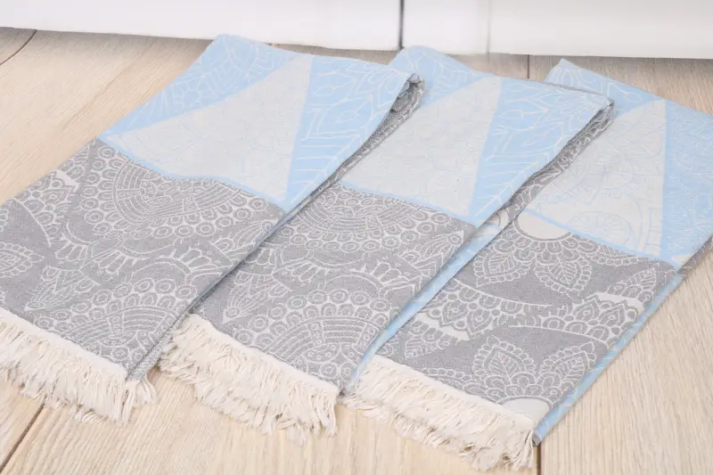 70x40 Cotton Geometric Towel, Custom Wedding Gift, Turkish towel, Fringed Turkish towel for poolside, Bridal Shower Gifts, Bridal Shower Gift - 7
