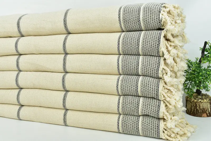 104x96 Cotton Striped Towel, Spooky Bachelorette Party, Custom Blanket, Christmas Gift, Bachelorette Party Favors, Boho Throw Blankets - 3