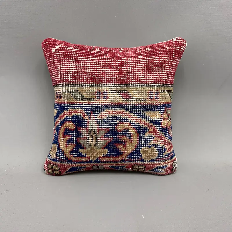 Home Decor Pillow, Pillow Cover, Authentic Pillow Case, Pillow for Couch, Rustic Pillow Cover, 12x12 Blue Pillow, Kilim Cushion Sham - 4