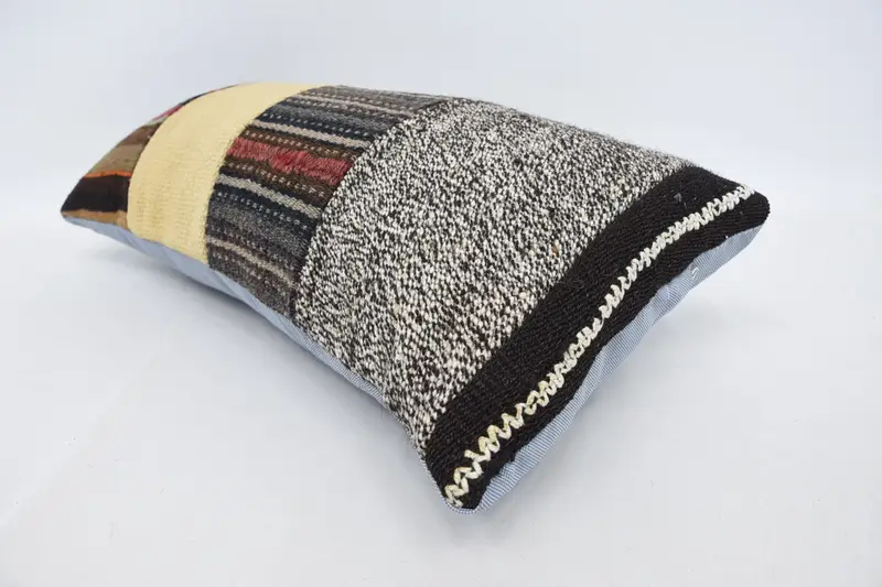 Pillow for Sofa, Cushion Case, Home Decor Pillow, Pastel Cushion Case, Kilim Cushion Sham, 12x24 Beige Cushion Case - 4