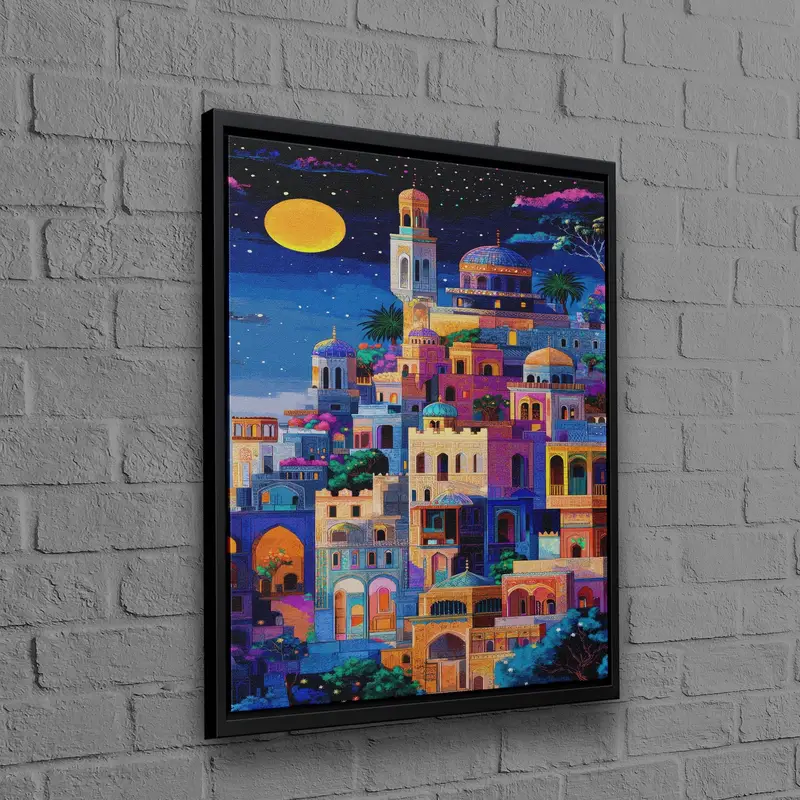 Soyut İran Manzarası Kanvas Tablosu: Ofisiniz için Modern Sanat