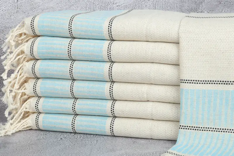 Small Bath Towels, Personalized Gifts, Personalized Gift, Personalized Gift For Her, 40x20 Linen Striped Towel, Bachelorette Party Gifts For Bride - 1