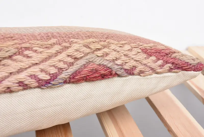 Turkish Pillow, Kilim Cushion Sham, Pillow Sham, Vintage Kilim Pillow, Office Chair Cushion, 8x36 Green Cushion Case, Turkish Corner Cushion - 7