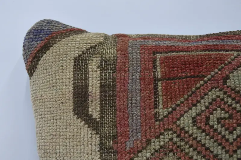 Pillow for Couch, 16x16 Red Cushion Cover, Aztec Pillow, Cushion Cover, Nautical Throw Pillow Cover, Vintage Kilim Pillow, Ethnical Kilim Rug Pillow - 2