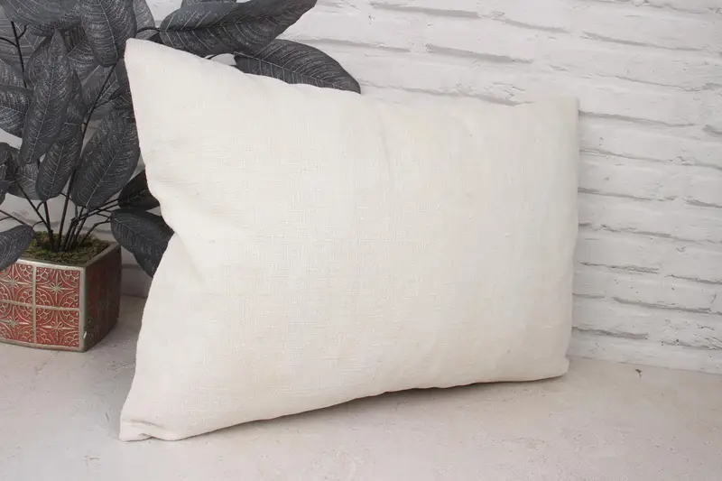 16x24 White Pillow Sham, Handmade Pillow, Vintage Kilim Throw Pillow, Pillow for Sofa, Chair Cushion, Pillow Case, Gift Pillow - 3