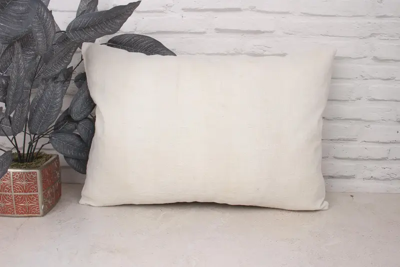 16x24 White Pillow Sham, Handmade Pillow, Vintage Kilim Throw Pillow, Pillow for Sofa, Chair Cushion, Pillow Case, Gift Pillow - 1