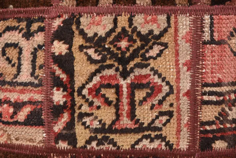 Vintage Kilim Pillow Cushion, Bed Pillow, Handmade Pillow Case, Boho Pillow, 18x18 Brown Cushion, Pillow Cover, Pillow for Sofa, Antique Pillows - 3